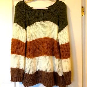 Pink Lily Striped Sweater